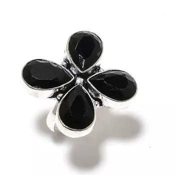 Black Spinel Gemstone Handmade 925 Sterling Silver Jewelry Ring Size 7 g3u52