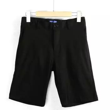 Black Summer New Versatile Zipper Figure Flattering Middle Pants Black L