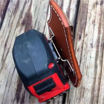 Black Tape Measure Storage Holster Leather Waist Tape Measure Leather Case Carpenter чёрный