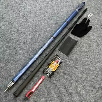 Black Tech 12.5mm Big Head Carbon 1/2 Split Pool Cue Maple 8-Ball 9-Ball Billiard Cue Stick with Accessories and Case