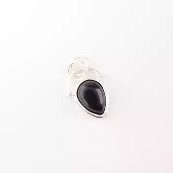 Black Tourmaline Gemstone 925 Sterling Silver Jewelry Handmade Designer Pendant PP-56-24