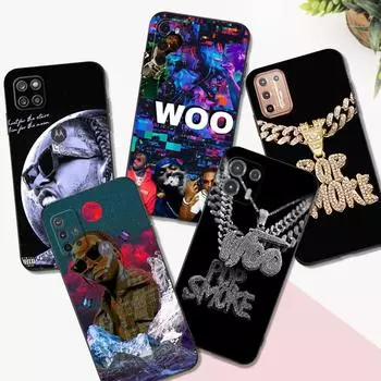 Black Tpu Case For Motorola Edge 20 Lite Pro 2021 S Moto E20 E30 E40 E7 4G G 5G Plus Pop Smoke famous rapper Moto E40