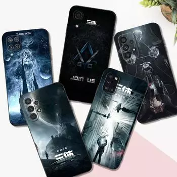 Black Tpu Case For Samsung Galaxy A03 SM-A035 A03 Core A03S A13 A23 LTE A33 A53 A73 4G 5G The three body problem Samsung A73 5G
