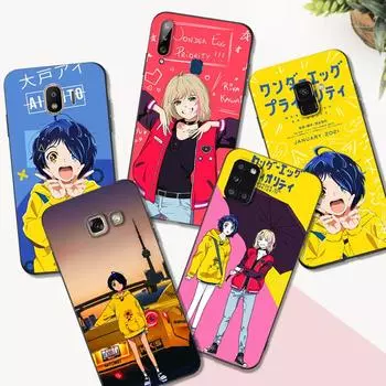 Black tpu Case For Samsung galaxy A6 A8 A9 2018 plus rika wonder egg kawai Samsung A8 2018