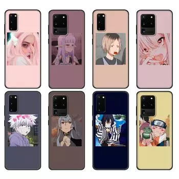 Black tpu Case For Samsung galaxy S20 /S20 PLUS/S20 ultra/S20+ /S20FE back cover Anime icons Samsung S20