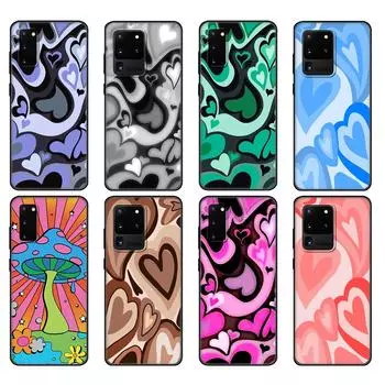 Black tpu Case For Samsung galaxy S20 /S20 PLUS/S20 ultra/S20+ /S20FE back cover Love Heart SamsungS20 Ultra