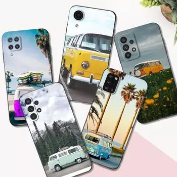 Black tpu Case For Samsung galaxy S22 S20 S21 FE PLUS ultra+S10 E lite back cover Combi Van Surf Samsung S20 PLUS