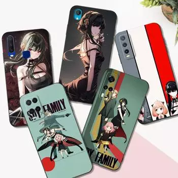 Black Tpu Case For Vivo Y52 Y70 Y70s Y70T Y71 Y71A Y72 Y73S Y75 Y76 Y75 Y81 5G 2020 spy x family-anya forger Vivo Y75 4G