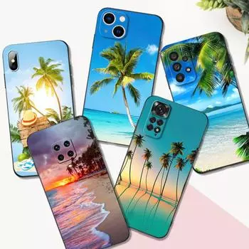 Черный чехол Tpu для Xiaomi POCO M4 Pro 4G 5G X3 NFC X4 Pro 5G F3 F4 GT чехол задняя крышка летняя пальма POCO M4 Pro 5G