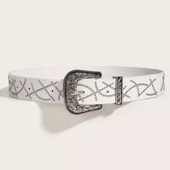 Black White Buckle Waist Belt Gothic Dress Jeans Belt Versatile Women s Belt Ladies/Girls