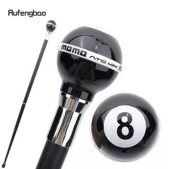 Трость для ходьбы в виде черного, белого и серебряного шара, модная декоративная трость для джентльмена, элегантная трость для косплея, посох 92 см