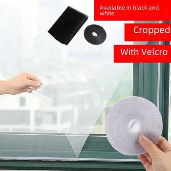Black & White Self-Adhesive Mosquito Screen with Velcro - DIY Invisible Screen