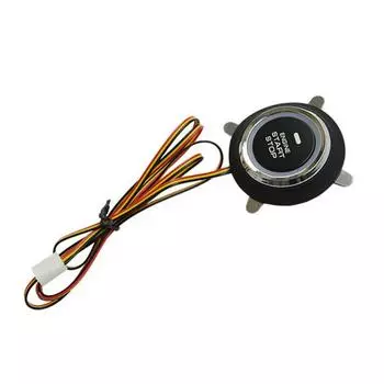 Black Wire Switch Engine Start Push Button Keyless Entry Yellow Wire 10mm Auto Ignition Start Switch Practical CHINA