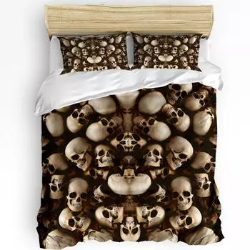 Black Witch Skull Moon Divination Duvet Cover With Pillow Case Custom 3pcs Bedding Set Quilt Cover Double Bed Home Textile EU single(135x200cm)