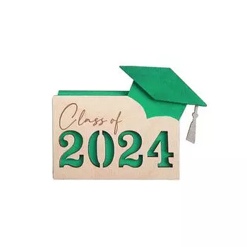 Black Wooden Graduation Card Holder Classic Bachelors Degree Caps Gift Card Box Personalized Multi