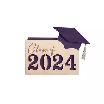 Black Wooden Graduation Card Holder Classic Bachelors Degree Caps Gift Card Box Personalized Multi красный