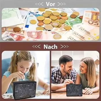 Black Wooden Saver With Counter Savings Target Save Euros Coin Bank Coin Jar Commemorative Gifts Wooden Money Boxes чёрный