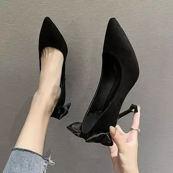 Black work shoes civil servant interview high heels women s professional comfort single shoes temperament high-end non-slip soft sole fashion 34
