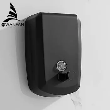 BlackLiquid Soap Dispensers Wall Sabonet 304 Stainless Steel Wall Mounted Bathroom Liquid Hand Soap Dispenser Kitchen Fitting