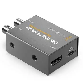 Blackmagic Design Микроконвертер HDMI в SDI 12G блок питания CONVCMIC/HS12G/WPSU (Включено питание) серый
