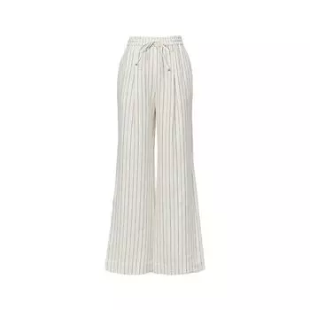 Blacknini Banker Summer Old Money! Loose Feeling Import Yarn-Dyed Linen Stripes V-neck Vest/Pants Long pants((Sold out of nothing)) XS