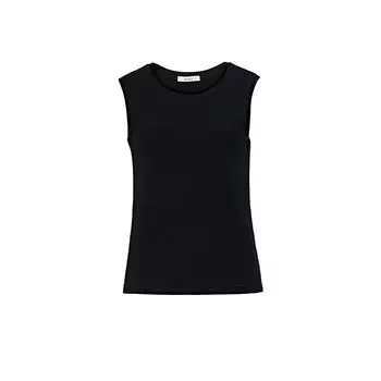 Blacknini Bean Bag Sets Silk Cashmere! Luxury Row Style Nude Feel Cloud Soft Knitting Vest Tops/Pants Silk Cashmere Tops-Black S