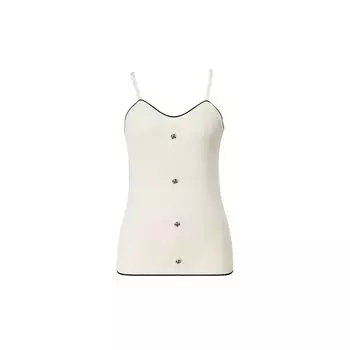 Blacknini Begger Dress 15-Pin Seamless Woven Silk Blended Texture Knitting Cardigan Short Sleeve/Sling Knitting sling S