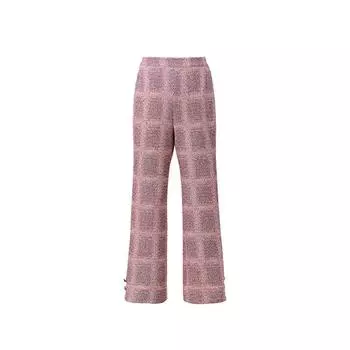 Blacknini/ Berry Sets V Neck Vest Italy Import Three-Color Gradient Yarn Thin and Glittering Tweed Cropped Pants Long pants(Part of In Stock) M