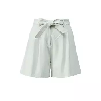 Blacknini/ Love No1 White Linen Suit Outwear Rain Dew Nature Hemp Shorts/Skirt Mint Green-shorts XS