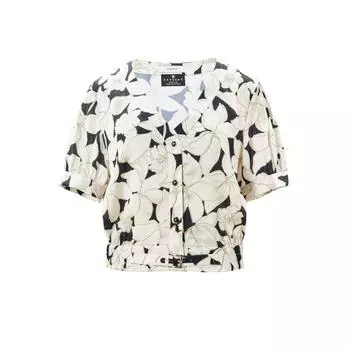 Blacknini Magnolia French Deveaux Bai Nian Factory Brand Penny Luxury Print Shirt Tops/Skirt Shirt XS
