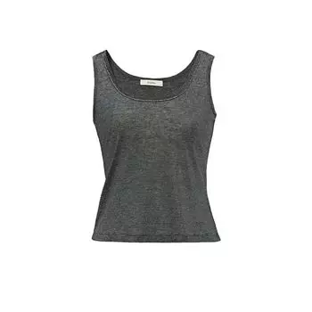 Blacknini Silver Shirt Lyocell Wool Silver Onion Thin and Glittering Yarn Bead Necklace Decoration Gray Sun-Top Vest Light Onion Vest(In stock) M