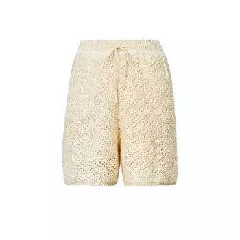 Blacknini Smart Sleeve France Import 352 Pin Thin and Glittering Sequin Yarn Cut Out Knitting U Collar Vest/Shorts Sequin Cut Out shorts XL