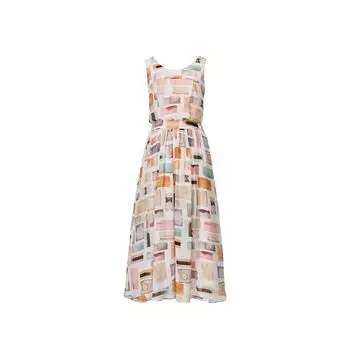 Blacknini Stamp Skirt Luxury Expensive Mulberry Silk Retro Ticket Print Smooth Silk Chiffon Dress Retro ticket Dress XS