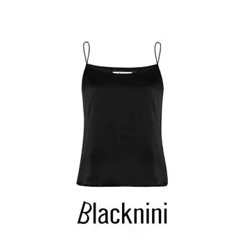 Blacknini Yin Huafu 19 M Mulberry Silk Base Vest Silk Inner Suspender White M
