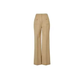 Blacknini Yin WAF/ Commuting Pants Twill Worsted Fleece Anti-Wrinkle Draping Effect Casual Pants Suit Trousers Kakh S