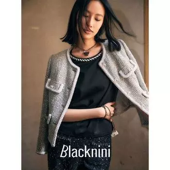 Blacknini Yin WAF/Fuji Mountain British Original Fabric Tweed Outwear/Shorts/Skirt Glacier Grey-Skirt M