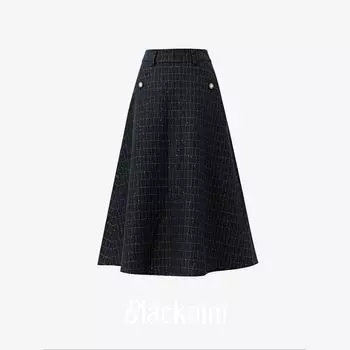 Blacknini Yin WAF/ Liu Wen Set Italy Paoletti Fragrant Wave Pattern Outwear/Skirt Skirt(Paoletti brand fabric) L