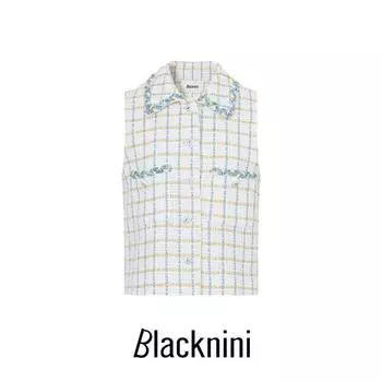 Blacknini Yin WAF/ Moonlight Camellia British Limited Lt Source Factory Fabric Tweed Vest/Shorts Vest((In Stock)) S