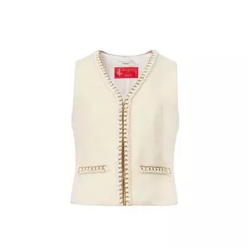 Blacknini Yin WAF/ Platinum Coat Italian Piacenza Early Cut Alpaca Outerwear/Vest Vest (brand: Piacenza) M