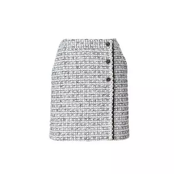 Blacknini Yin Waffle/ Black Pearl France Import Jules-Tour Pearl Tweed Outwear/Skirt Skirt(In stock) S