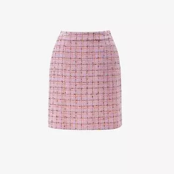 Blacknini Yinhuafu/Fantasy Barbie Italian L & C Luxury Brand Same-Origin Tweed Fabric Outwear/Skirt Pink-Skirt L