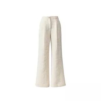 Blacknini Yinwaf/ Pearl Beige Italian Tessiggodi Pearl Edge Tweed Outwear/Pants Long pants(Tessigodi brand) L