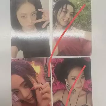 Blackpink Jizu Flower Фотокарточка Poca Batch Rose Дженни Лиза