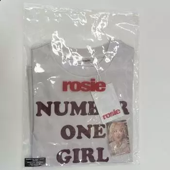 BLACKPINK ROS POP-UP ROSIE ARCADE Официальная футболка MD Number One Girl, белая версия. с фотокарточкой Новый