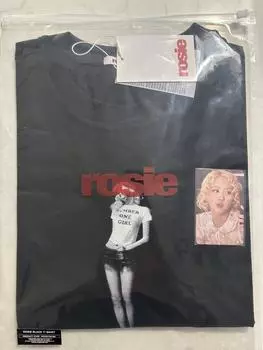 BLACKPINK ROS POP-UP ROSIE ARCADE Официальная черная футболка MD ROSIE с фотокарточкой Pop Up Limited, новинка