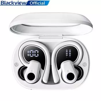 Blackview AirBuds 60 Наушники с воздушной проводимостью Bass ENC Гарнитура с открытым ухом Настоящие беспроводные стереонаушники Спортивные TWS с микрофоном
