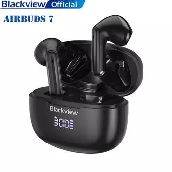 Blackview AirBuds 7 Портативные беспроводные Bluetooth-наушники Наушники-вкладыши с микрофоном Беспроводная зарядка для мобильного телефона