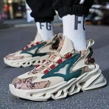 Blade men s shoes new autumn youth national tide versatile trend dad shoes men s soft-soled casual sports tide shoes 39 белый