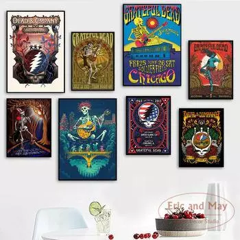 Благодарные мертвые постеры и принты, холст, живопись, настенные панно для гостиной, винтажный постер, декоративный домашний декор Quadro 21cm30cm NoFrame