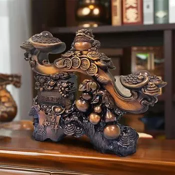 Благоприятные украшения на удачу Золотая жаба Тыква Украшения Домашний декор Гостиная Фойе Переезд Новый дом Подарок на открытие магазина